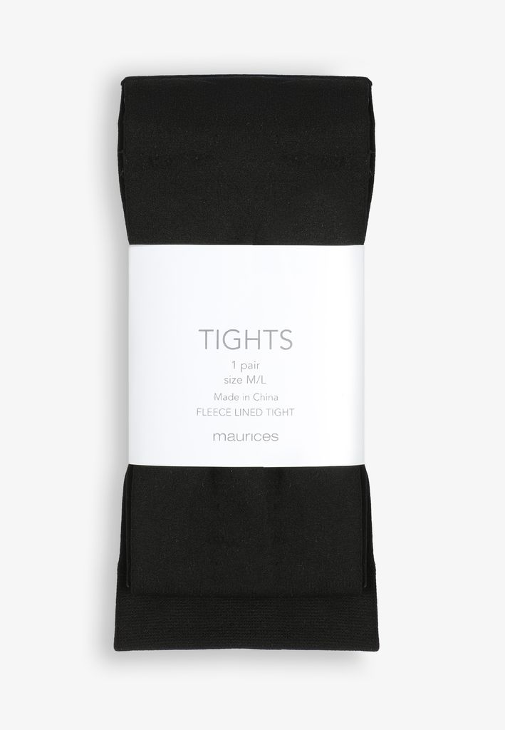 Black Fleece Lined Tights - Image 2