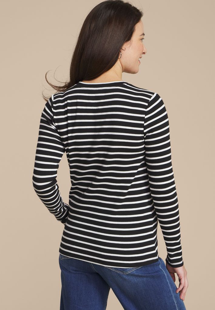 24/7 Striped Ada Ribbed Long Sleeve Tee - Image 2