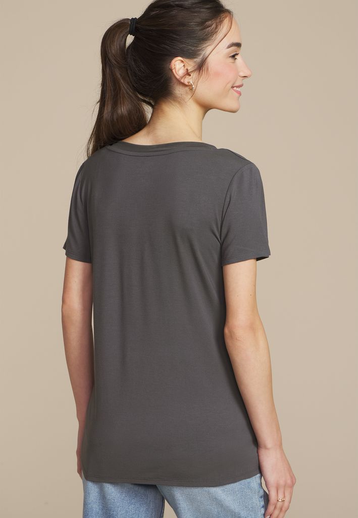 24/7 Mesh Trim V Neck Tee - Image 2