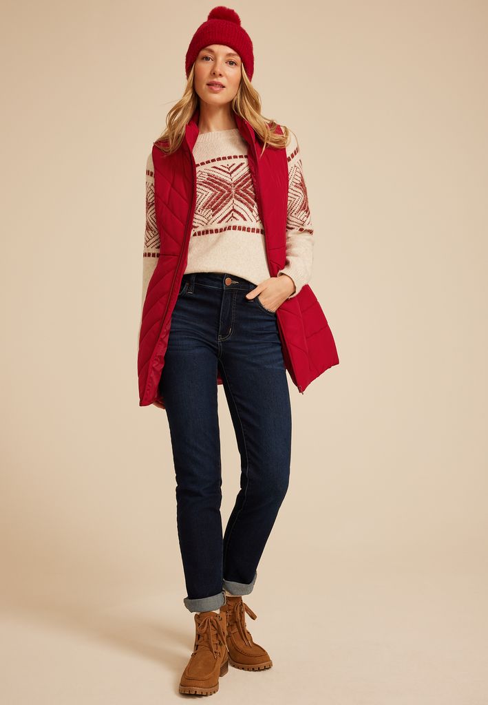 Long Quilted Puffer Vest - Image 3