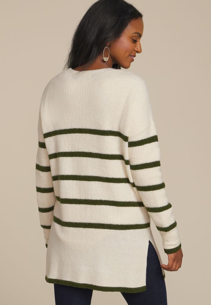 Striped Open Front Cardigan - Image 2