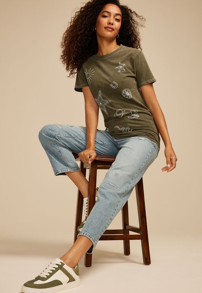 Stitched Country Icon Relaxed Graphic Tee - Image 3