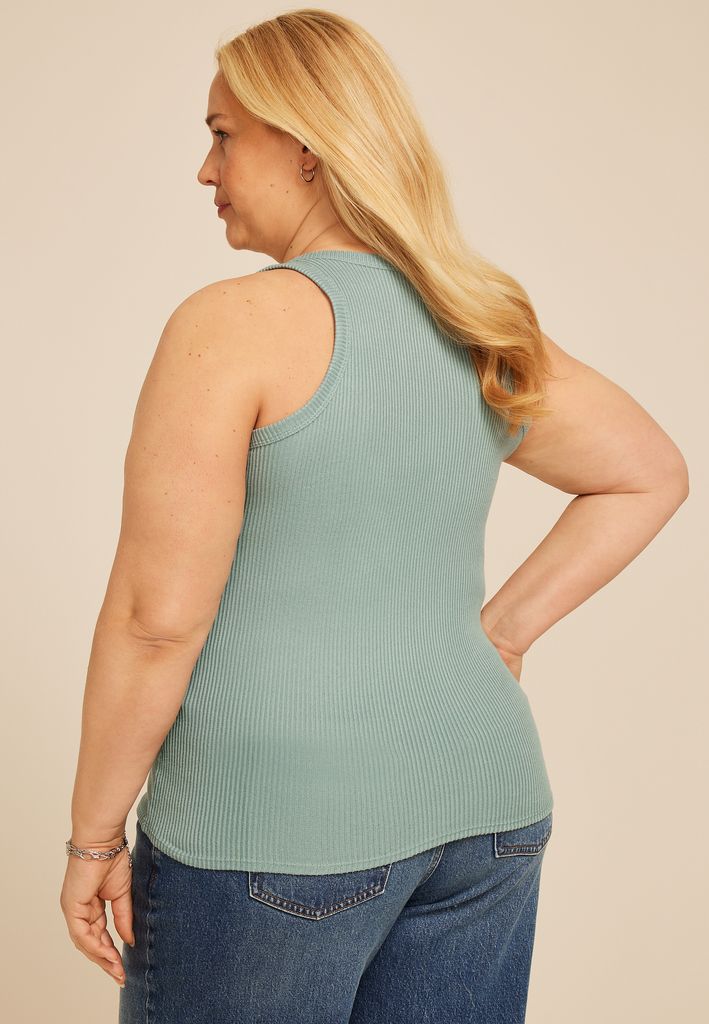 Plus Size 24/7 Cozy Highline Ribbed Tank Top - Image 2