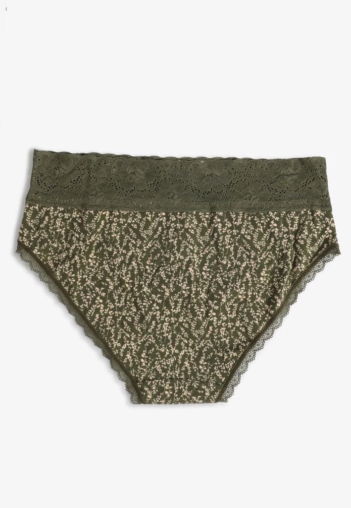 Simply Comfy Cotton Olive Printed Hipster Panty - Image 2