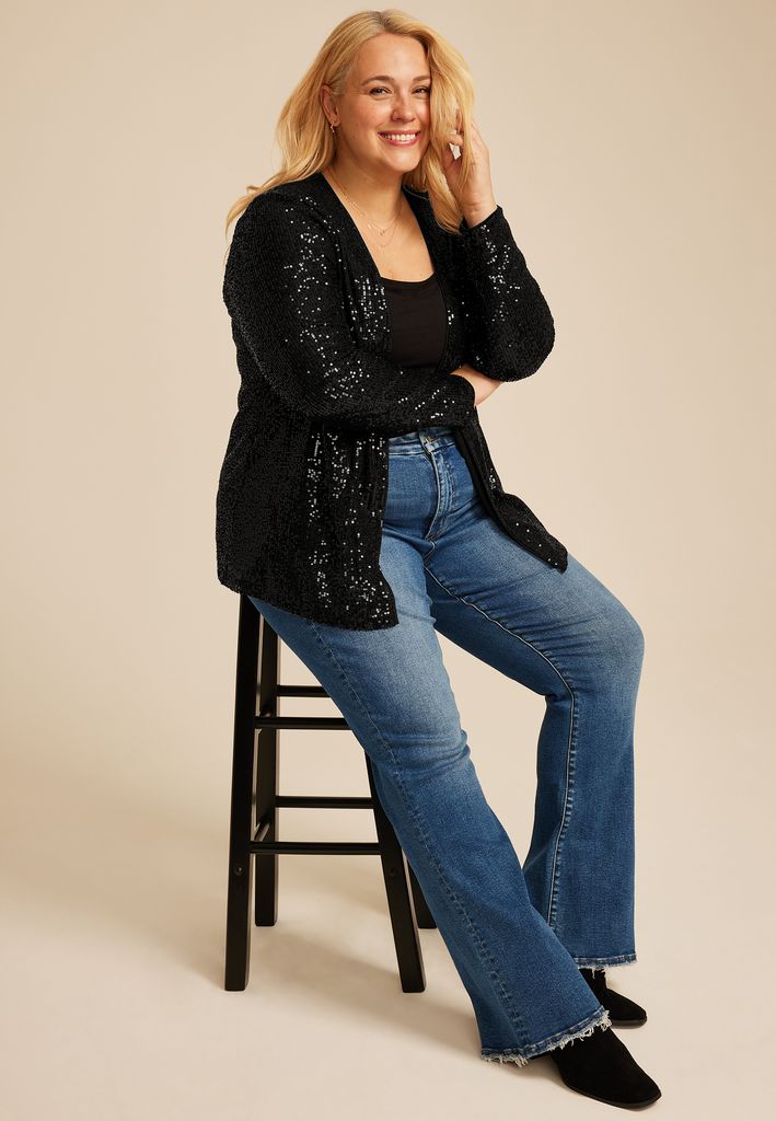 Plus Size Studio Y Sequin Cardigan - Image 3