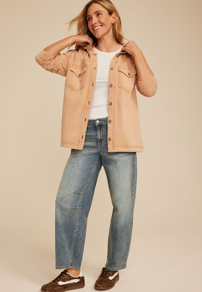 Washed Hooded Shacket - Image 3