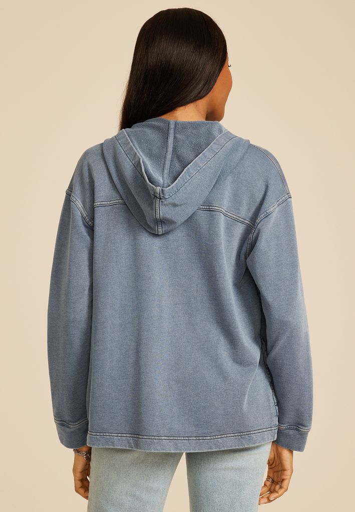 Washed Hooded Shacket - Image 2