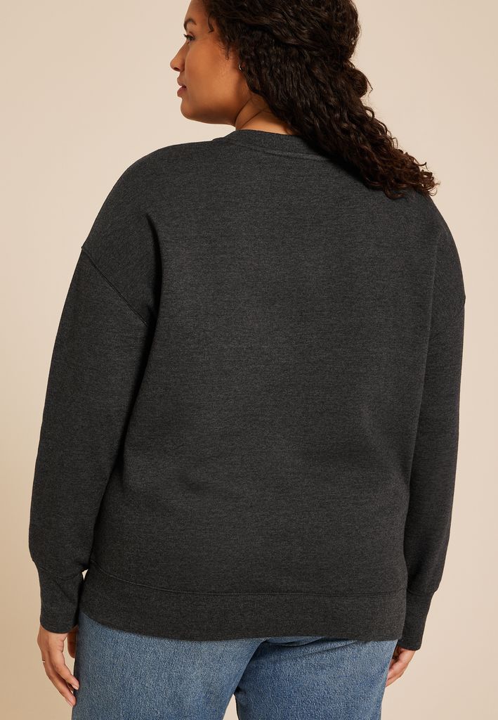 Plus Size State Plaid Crew Neck Sweatshirt - Image 2