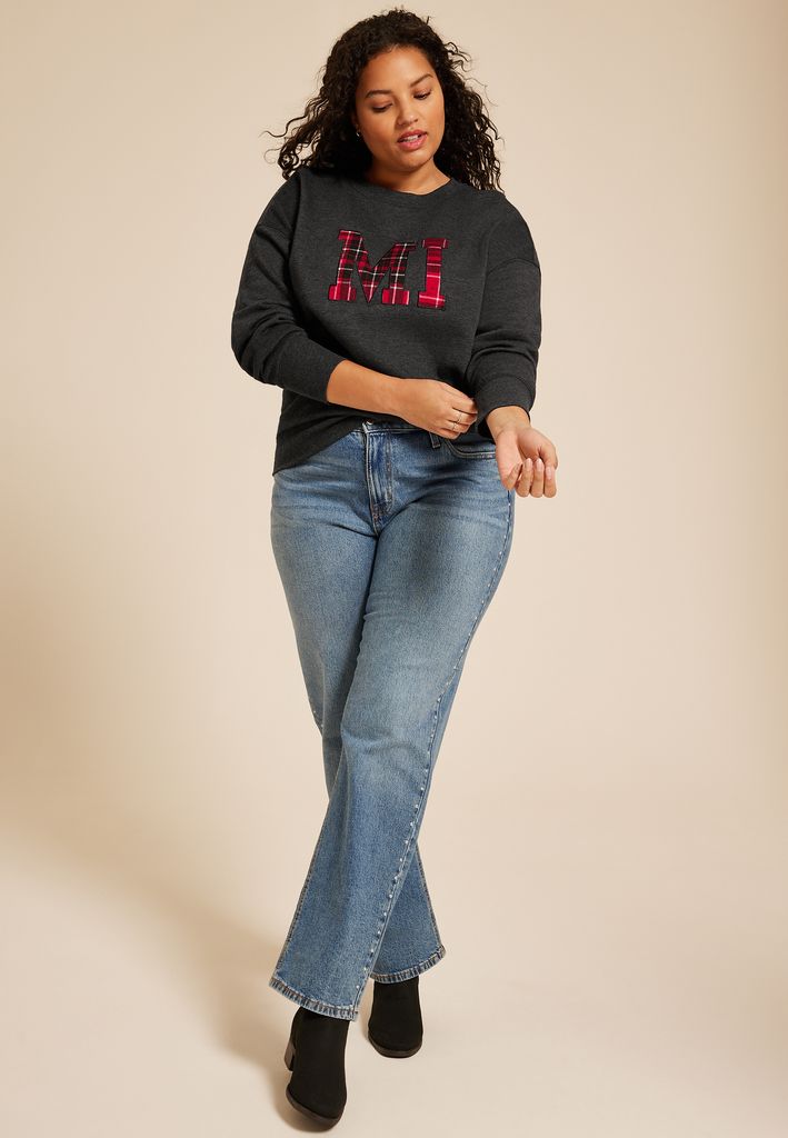 Plus Size State Plaid Crew Neck Sweatshirt - Image 3
