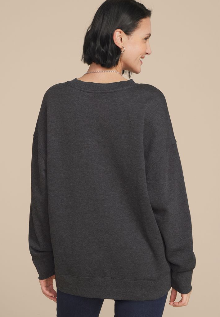 Plus Size State Plaid Crew Neck Sweatshirt - Image 2