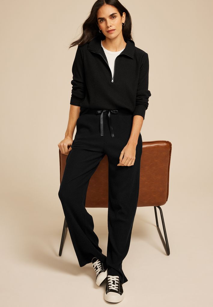 Cozy Ribbed Knit Wide Leg - Image 3