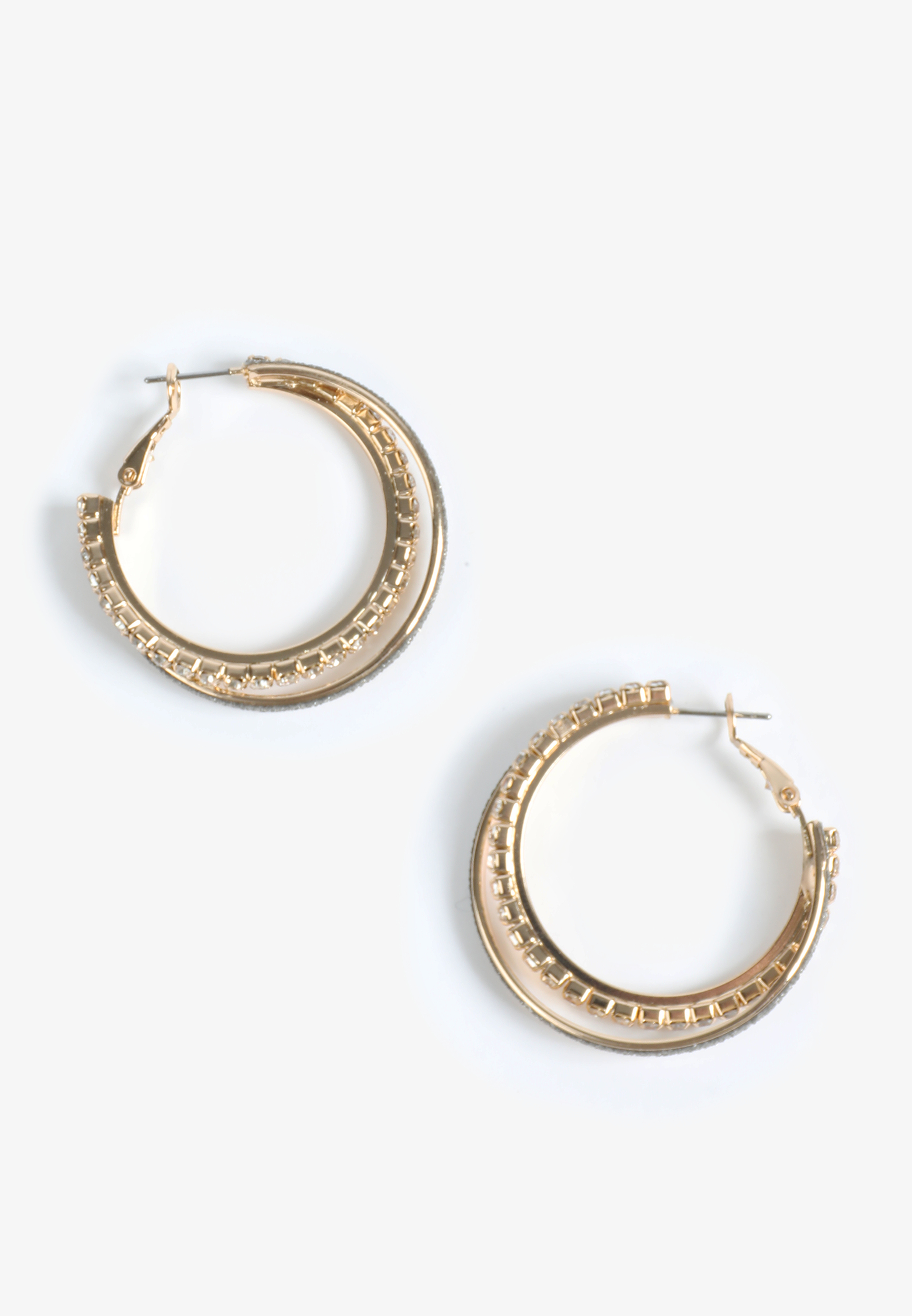 Intertwined Sparkle Hoop Earrings