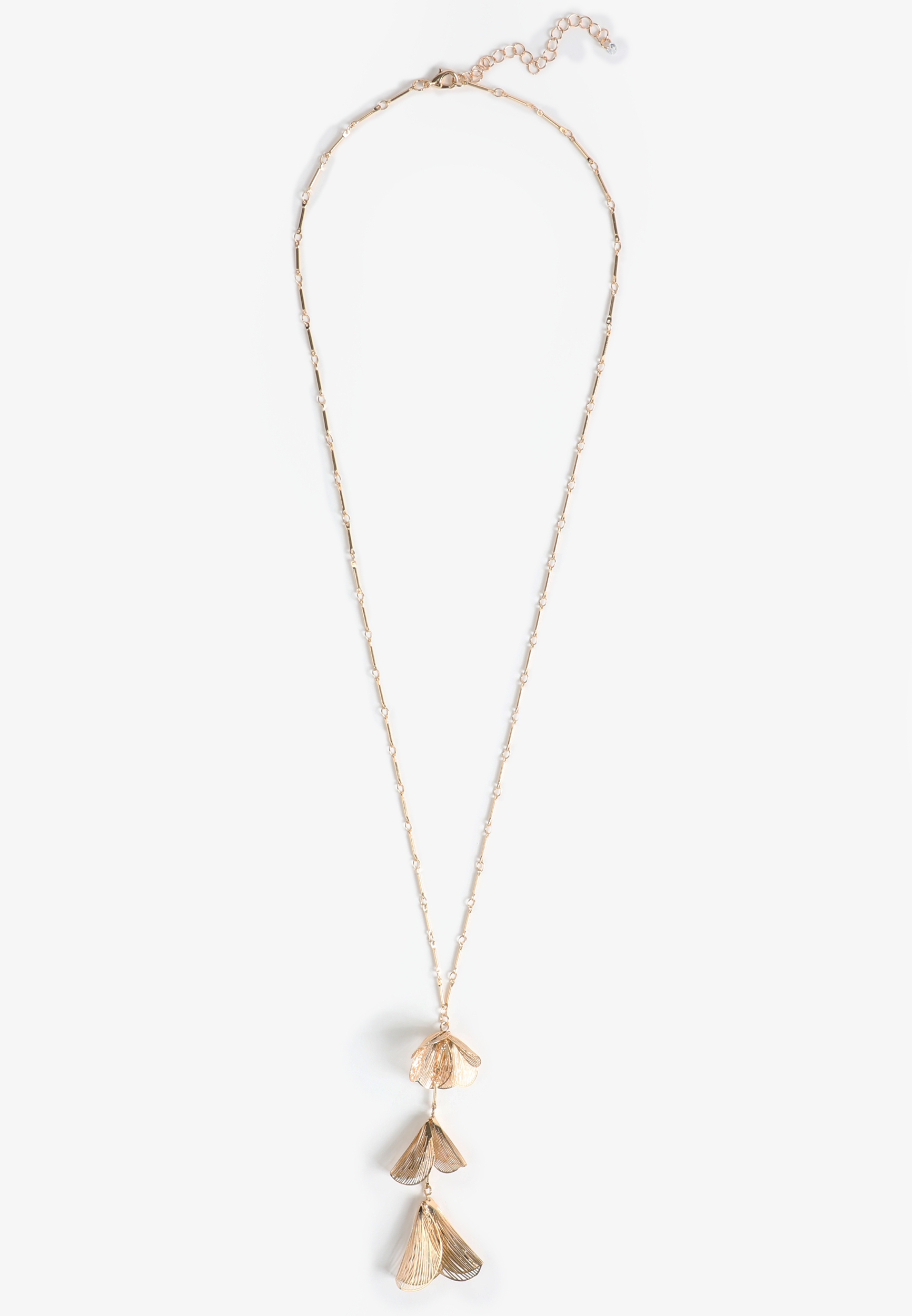 Gold Dimensional Petal Necklace - Image 2