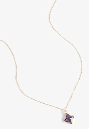 Amethyst Stone Dainty Necklace