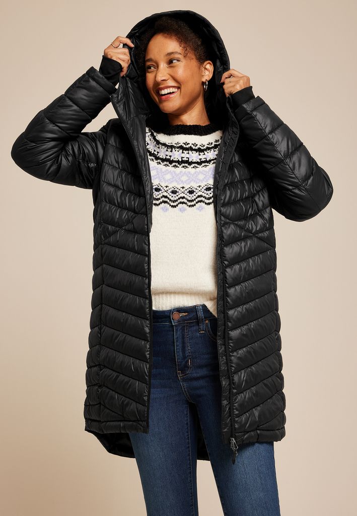 Hooded Long Puffer Jacket - Image 3