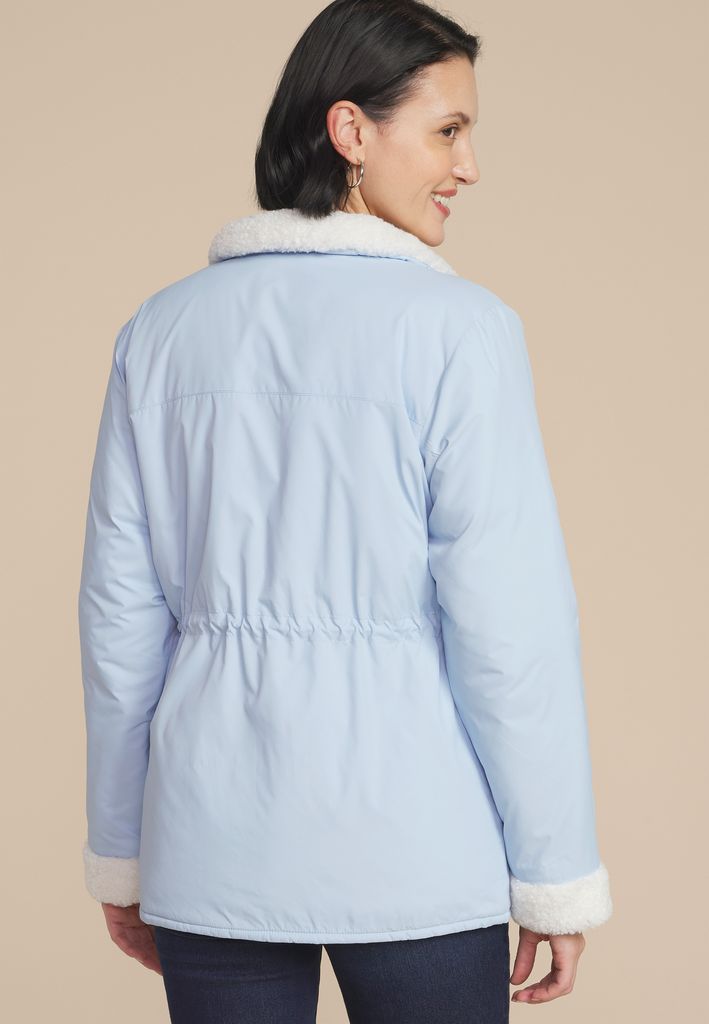 Sherpa Trim Puffer Jacket - Image 2