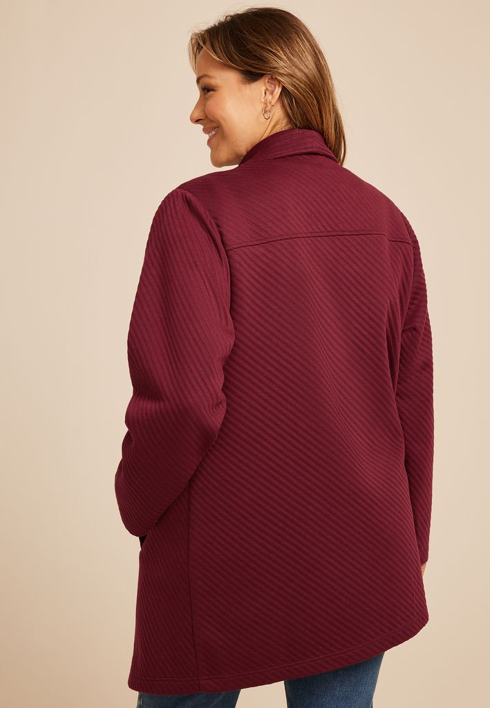 Plus Size Ribbed Waterfall Cardigan - Image 2