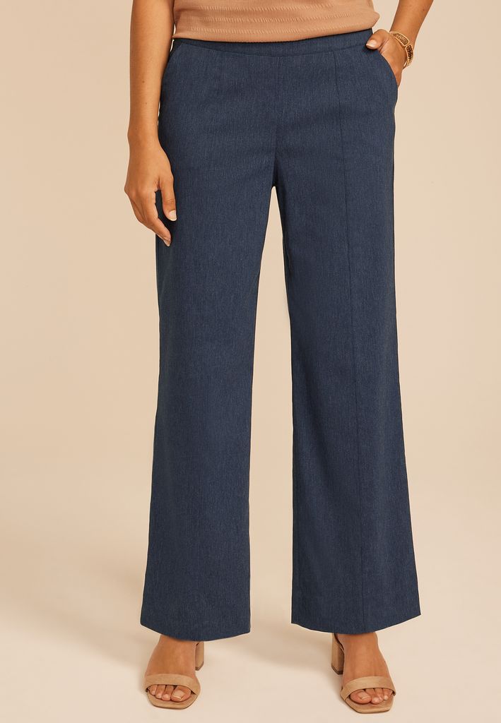 Denim Bengaline Wide Leg Pant - Image 3
