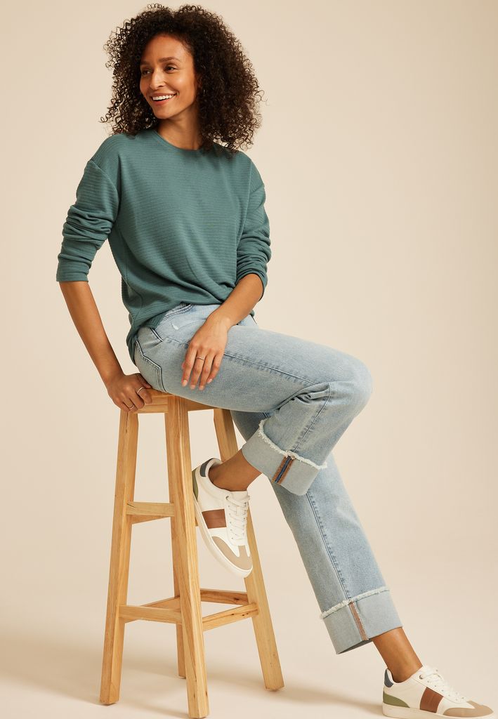 24/7 Ottoman Rib Long Sleeve Tee - Image 3