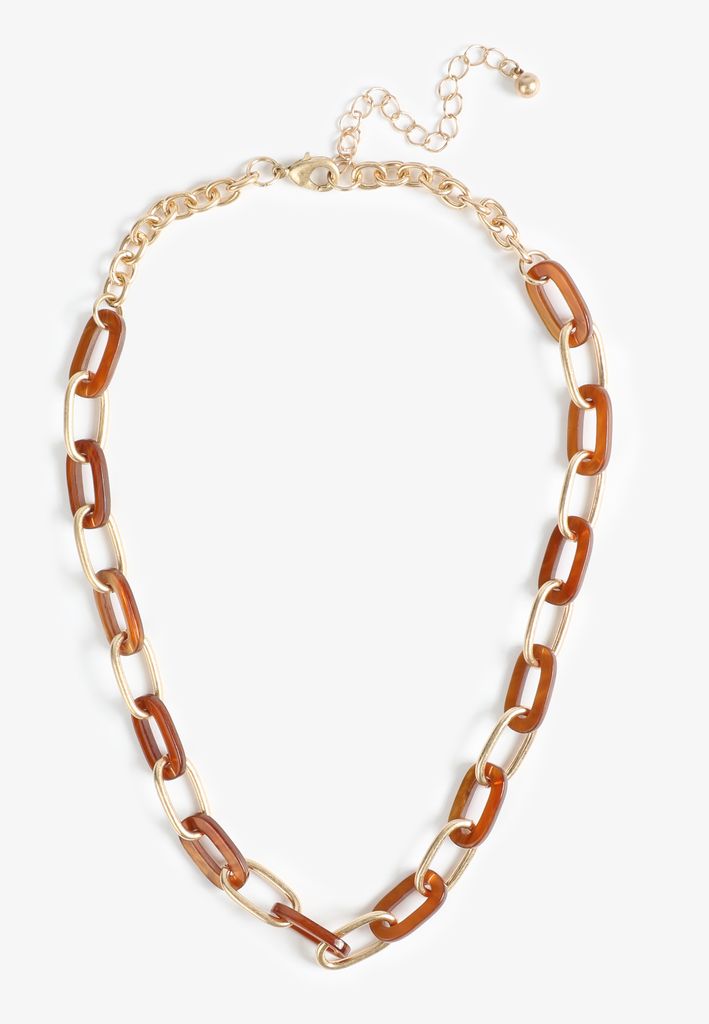Gold And Torte Link Chain Necklace - Image 2