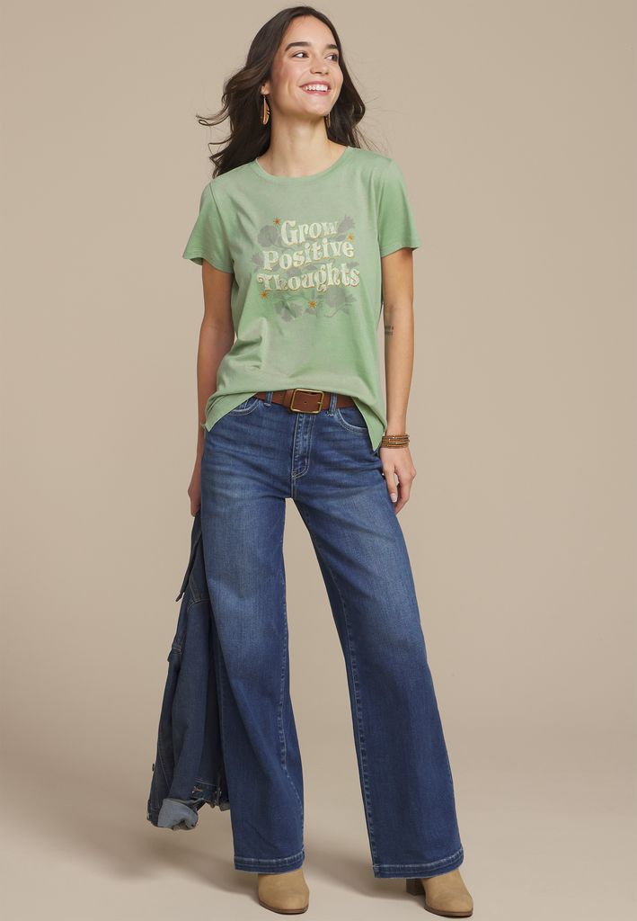 Grow Positive Thoughts Classic Fit Graphic Tee - Image 3