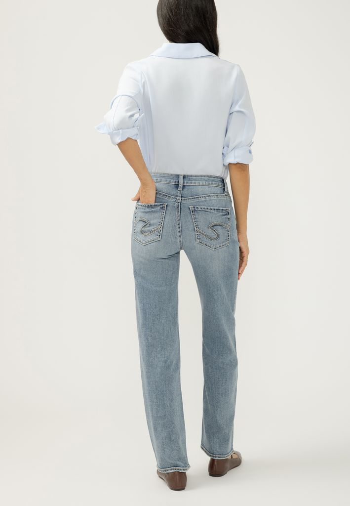 Silver Jeans Co.® Avery Curvy High Rise Luxe Stretch Relaxed Straight Jean - Image 2