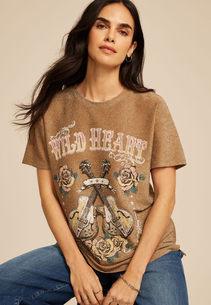 Wild Heart Glitter Classic Fit Graphic Tee - Image 3
