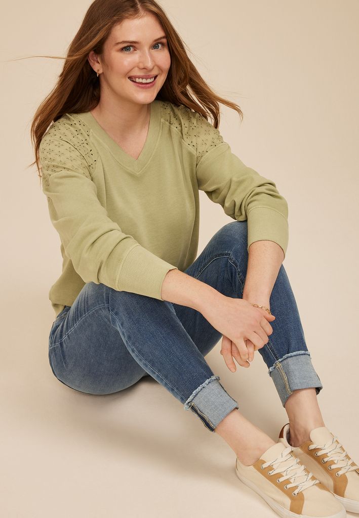 m jeans by maurices™ Cool Comfort Mid Rise Double Button Fray Cuff Ankle Jegging - Image 3