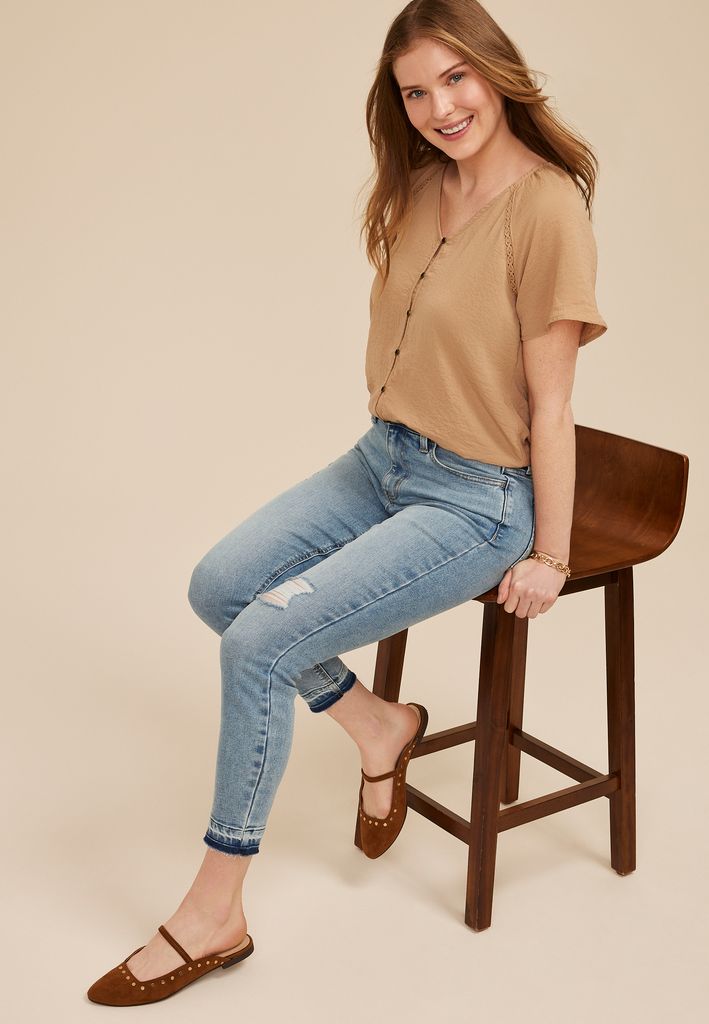 m jeans by maurices™ Cool Comfort High Rise Release Hem Jegging - Image 3