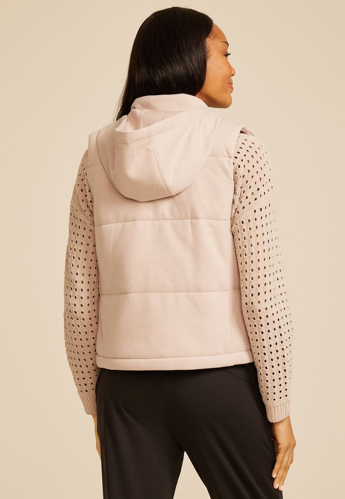 Scuba Knit Hooded Vest - Image 2
