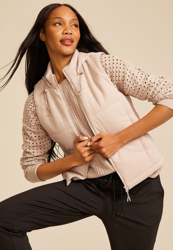 Scuba Knit Hooded Vest - Image 3