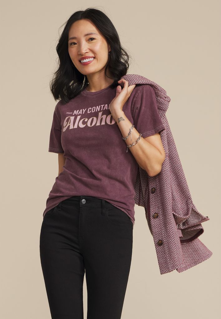May Contain Alcohol Relaxed Graphic Tee - Image 3