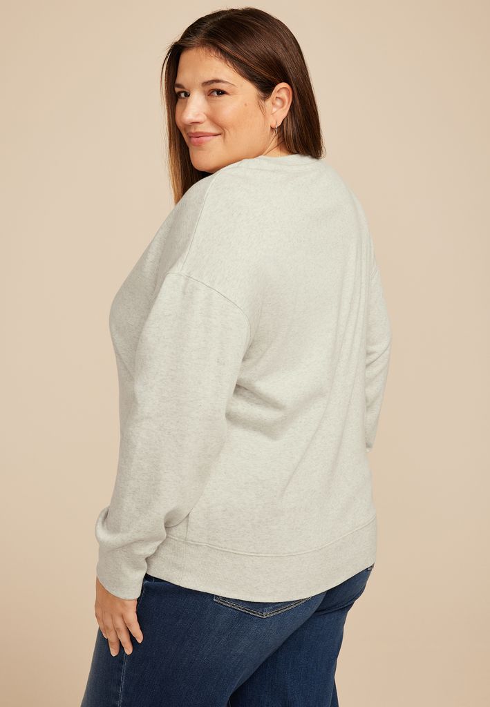 Plus Size Animal Heart Relaxed Fit Sweatshirt - Image 2