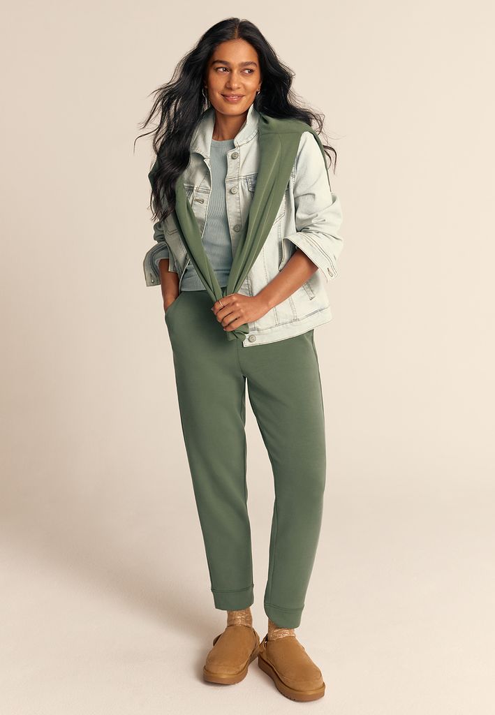 Cloud Scuba Knit High Rise Tapered Pant