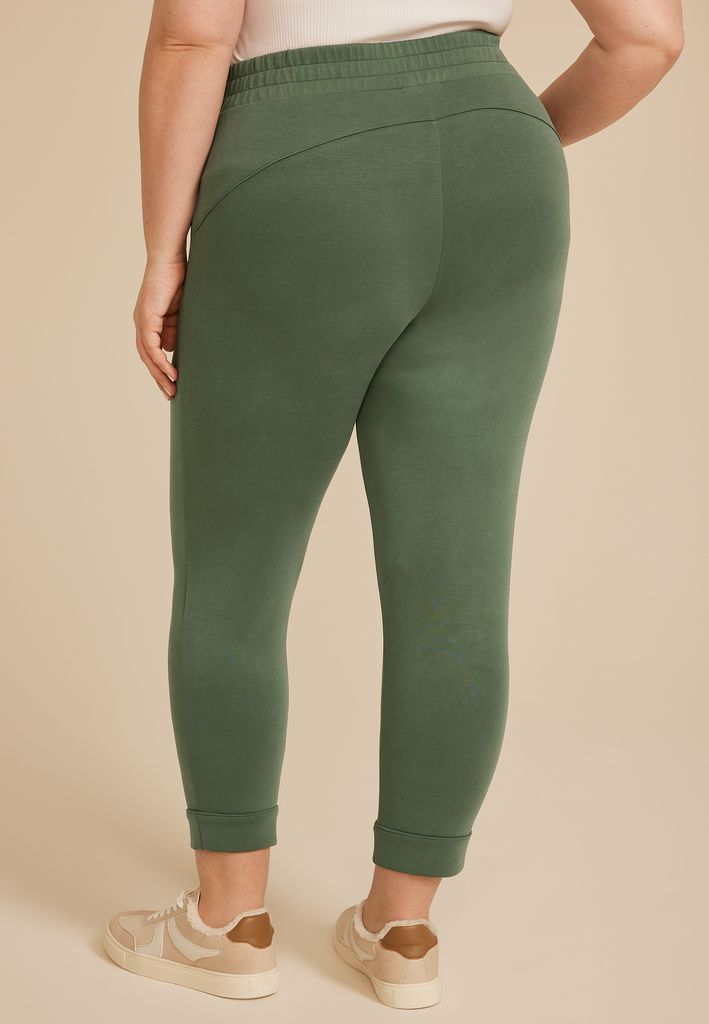 Plus Size Cloud Scuba Knit High Rise Tapered Pant - Image 2