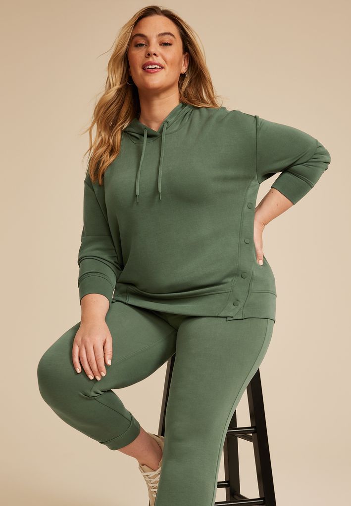Plus Size Cloud Scuba Knit Hoodie - Image 3