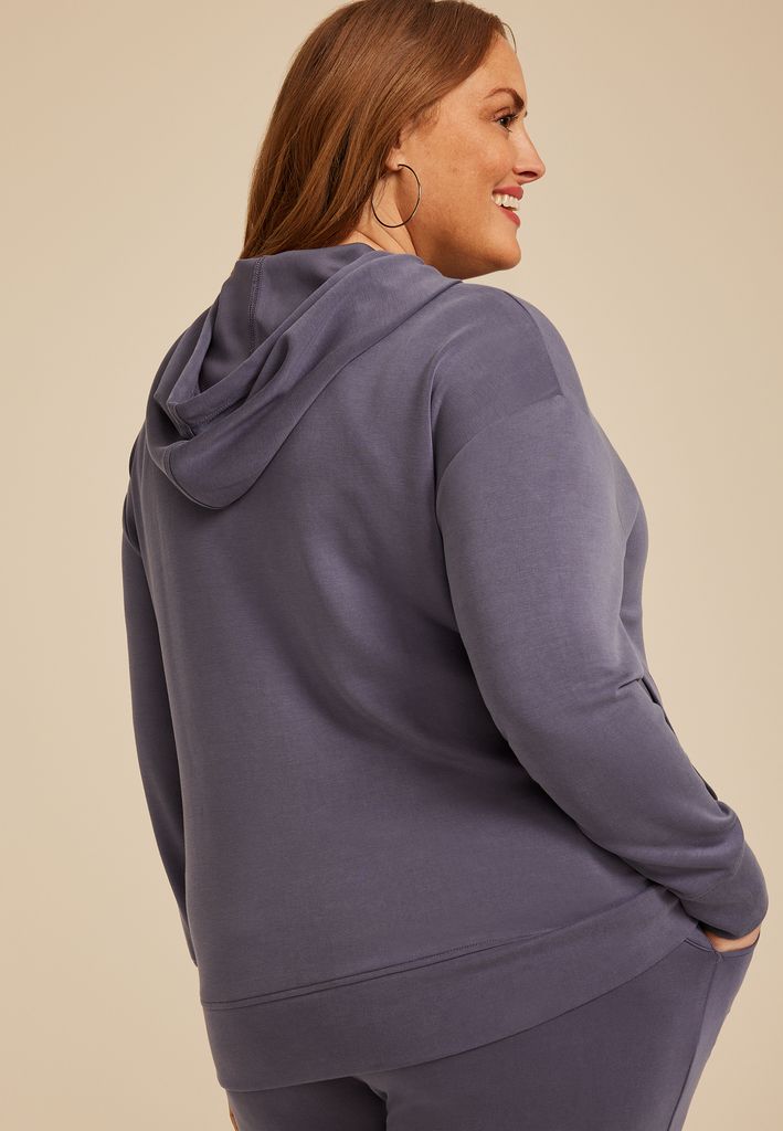Plus Size Cloud Scuba Knit Hoodie - Image 2