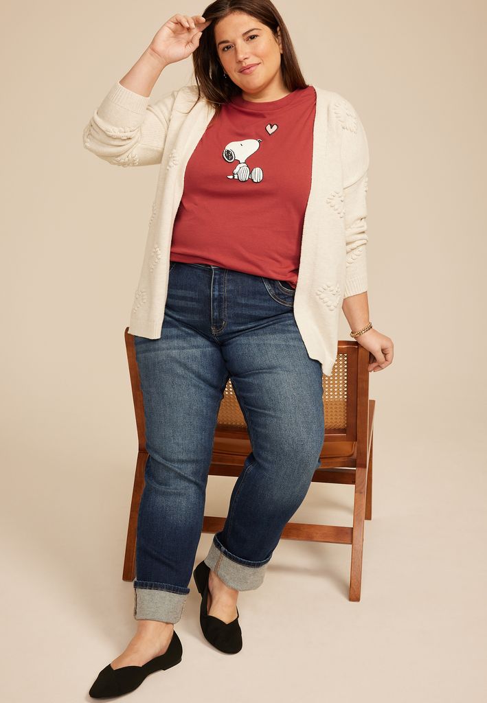 Plus Size Peanuts Snoopy Heart Classic Fit Graphic Tee - Image 3