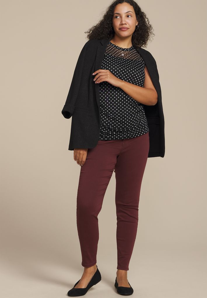 Plus Size Polka Dot Mesh Tank Top - Image 3