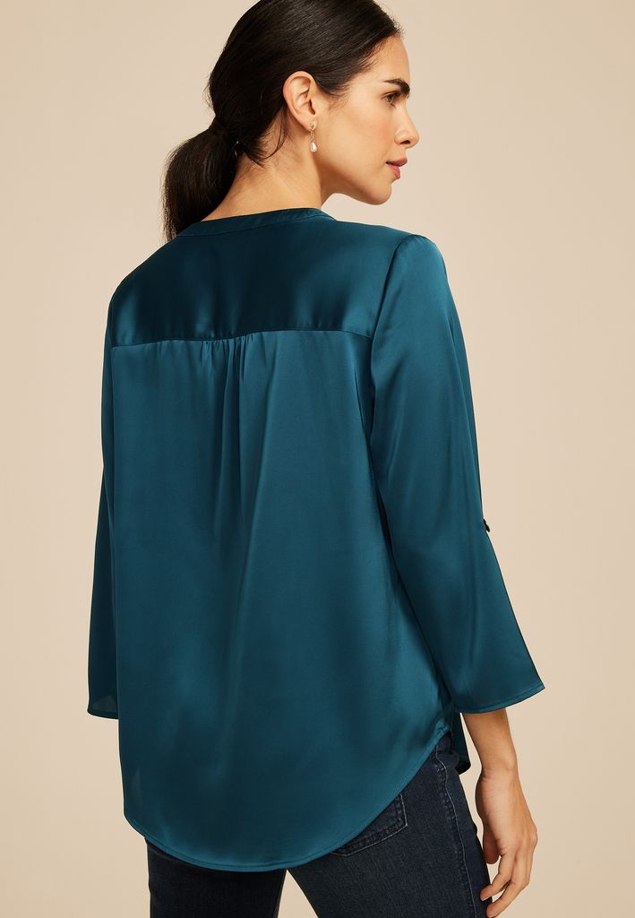 Atwood 3/4 Sleeve Popover Blouse - Image 2