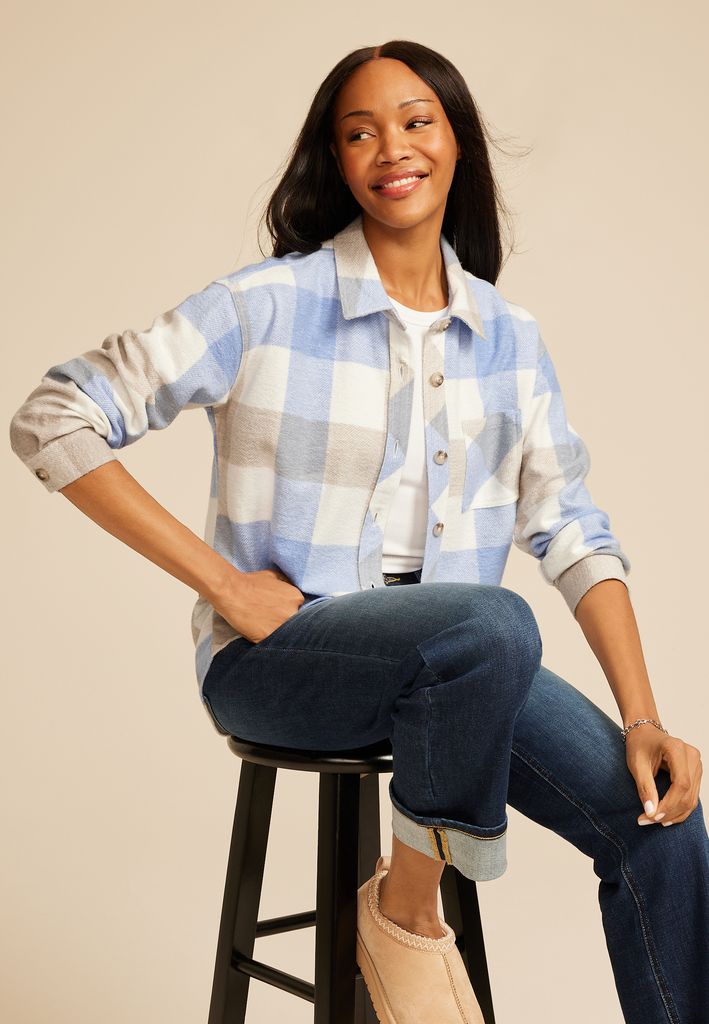 Plaid Fleece Oversized Shacket - Image 3