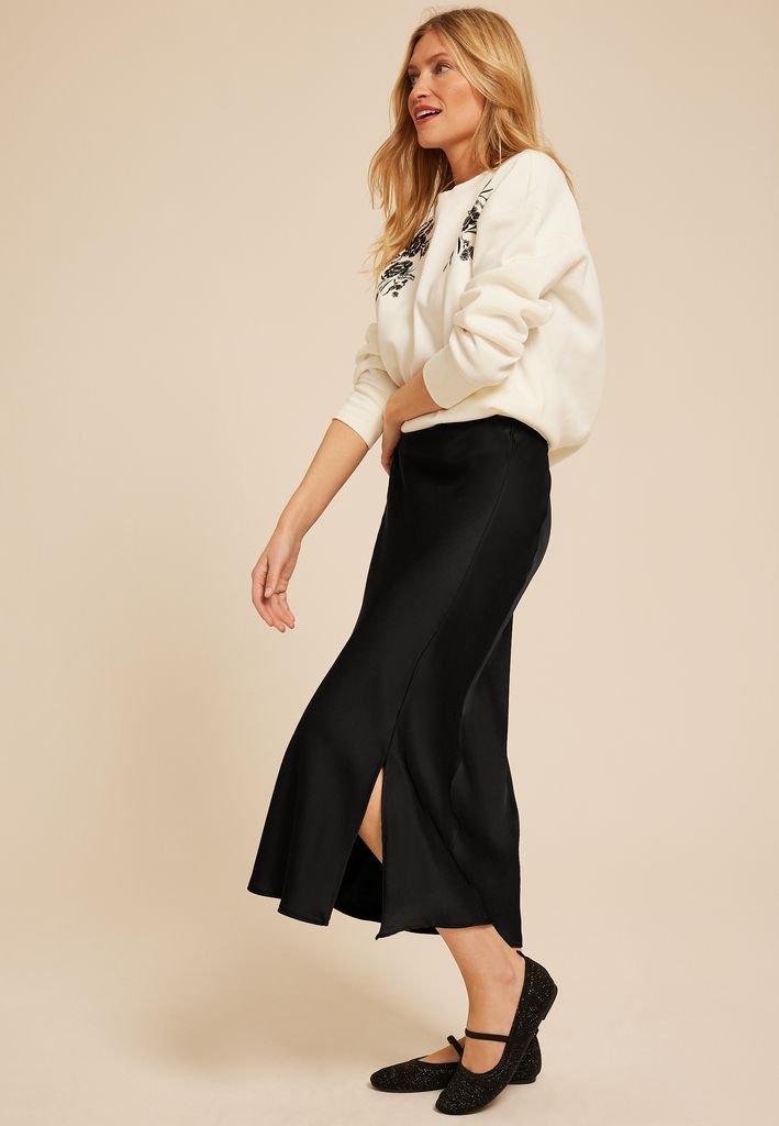 Studio Y Satin High Rise Midi Skirt - Image 3