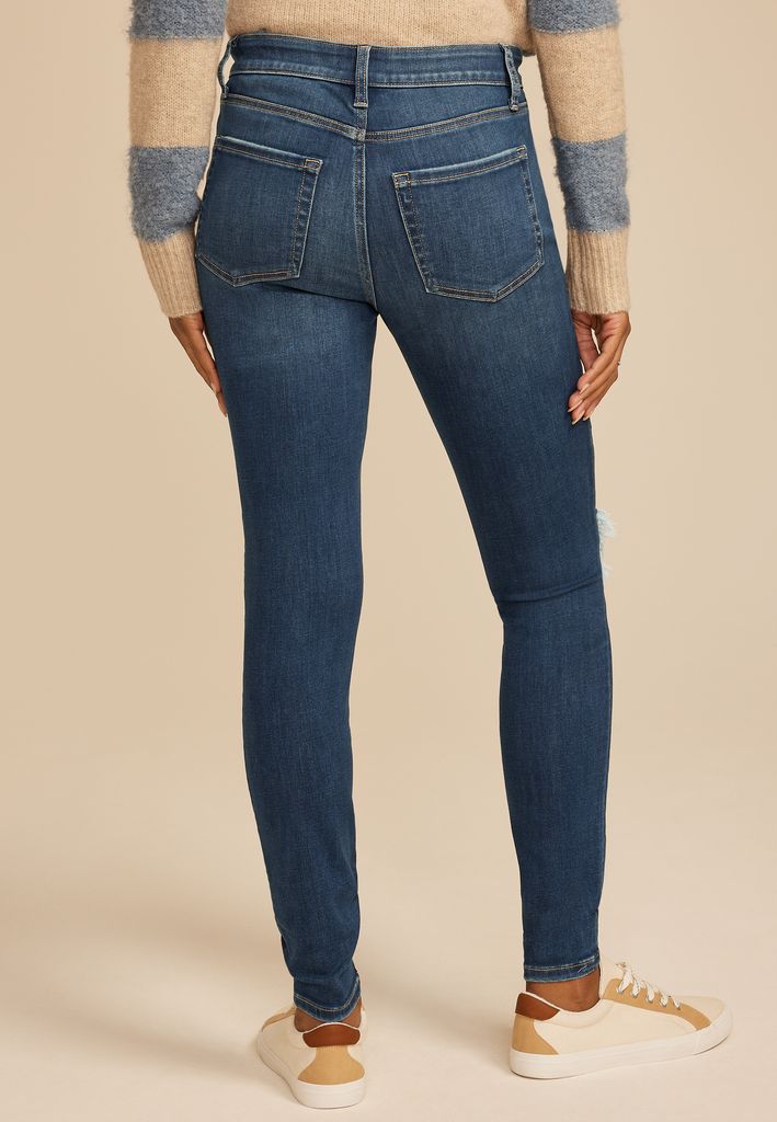 m jeans by maurices™ Cool Comfort High Rise Plaid Backed Jegging - Image 2