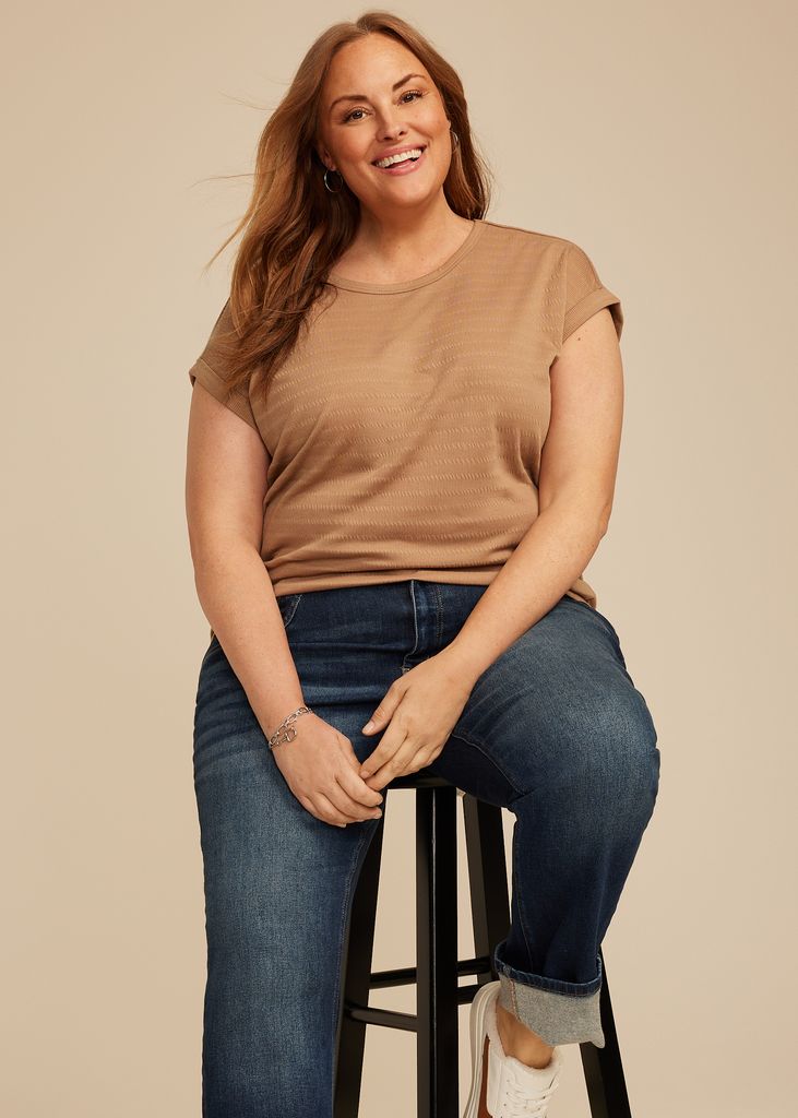 Plus Size 24/7 Textured Clara Tee - Image 3