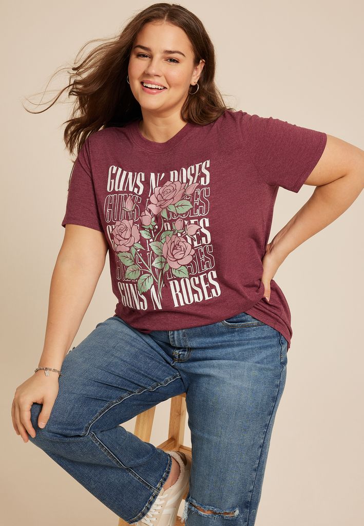 Plus Size Guns N Roses Oversized Fit Graphic Tee - Image 3