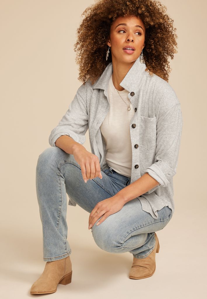 Knit Boyfriend Shacket - Image 3