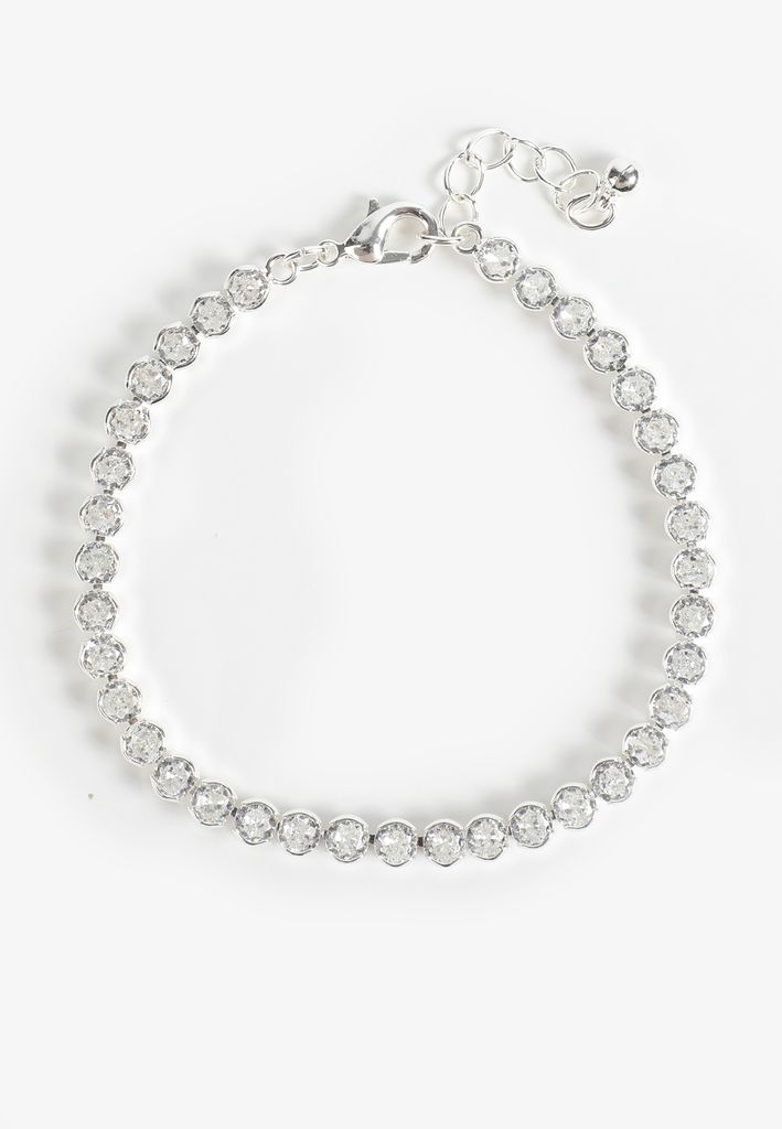 Sterling Silver Plated Tennis Bracelet