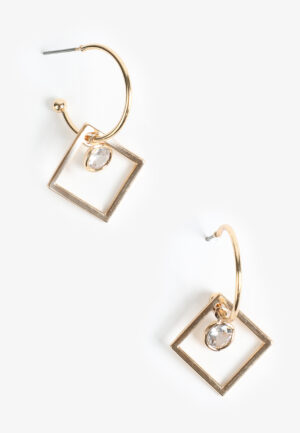 Gold Geometric Hoop Earrings