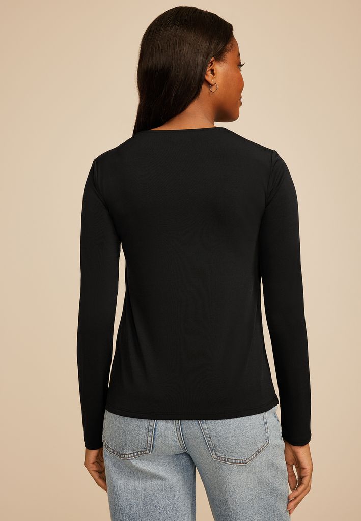 Studio Y Square Neck Long Sleeve Top - Image 2