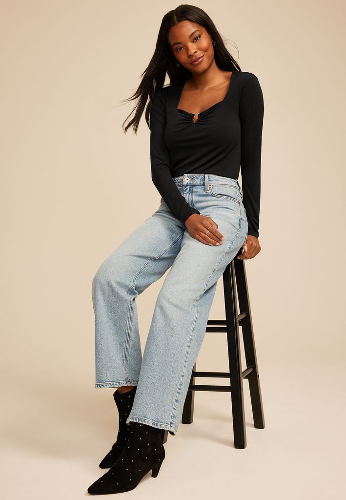Studio Y Square Neck Long Sleeve Top - Image 3